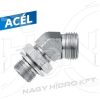 1/4"-11/16" BSP/ORFS 45ˇ-VÁLTÓIDOM KÜLSŐ/KÜLSŐ-TÖMBÖSÍTETT MENETTEL, LAPON TÖMÍTŐ KIVITEL - I45KKTBO-14-1116
