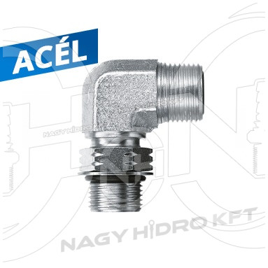 1/4"-9/16" BSP/ORFS VÁLTÓ  L-IDOM TÖMBÖSÍTETT KÜLSŐ/KÜLSŐ MENETTEL