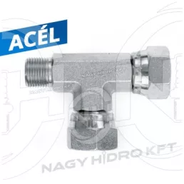   1/4" BSP T-IDOM KÜLSŐ/BELSŐ/BELSŐ MENETTEL, 60ˇ KÚPPAL