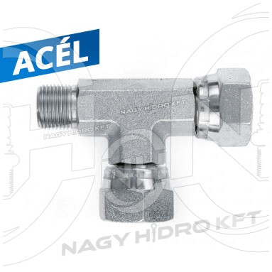 3/4" BSP T-IDOM KÜLSŐ/BELSŐ/BELSŐ MENETTEL, 60ˇ KÚPPAL