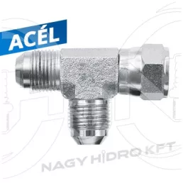   3/4" UNF T-IDOM KÜLSŐ/KÜLSŐ/BELSŐ MENETTEL, 74ˇ KÚPPAL