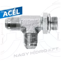   1,1/16"UNF - T3/4"BSP T-IDOM KÜLSŐ/KÜLSŐ/KÜLSŐ-TÖMBÖSÍTETT MENETTEL, 74ˇ KÚPPAL