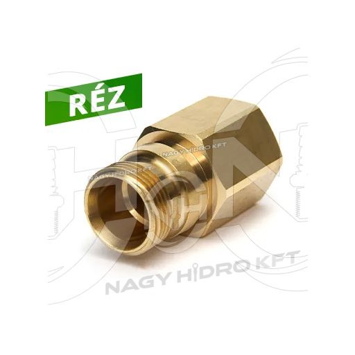 K-LOCK - M22X1,5 - TR22 FIX ÁTALAKÍTÓ MAGASNYOMÁSÚ MOSÓKHOZ, RÉZ KIVITEL (EASY-LOCK) - KAR-FM22FM22