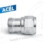TR22-3/8" KÜLSŐ/BELSŐ FIX MENETES ÁTALAKÍTÓ ADAPTER MAGASNYOMÁSÚ MOSÓKHOZ, ACÉL KIVITEL (EASY-LOCK) - KAR-KB-TR22-38-STG