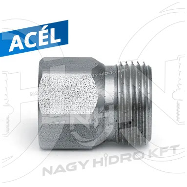 M22x1,5-3/8" KÜLSŐ/BELSŐ FIX MENETES ÁTALAKÍTÓ ADAPTER MAGASNYOMÁSÚ MOSÓKHOZ, ACÉL KIVITEL