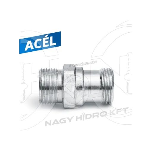 TR22-M22x1,5 KÜLSŐ/KÜLSŐ FIX MENETES ÁTALAKÍTÓ ADAPTER MAGASNYOMÁSÚ MOSÓKHOZ, ACÉL KIVITEL (EASY-LOCK) - KAR-KK-TR22-2215-STG