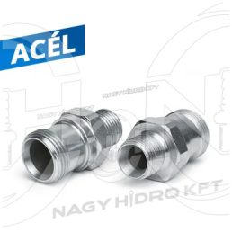 TR22-3/8" KÜLSŐ/KÜLSŐ FIX MENETES ÁTALAKÍTÓ ADAPTER MAGASNYOMÁSÚ MOSÓKHOZ, ACÉL KIVITEL (EASY-LOCK) - KAR-KK-TR22-38-STG