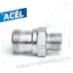 TR22-3/8" KÜLSŐ/KÜLSŐ FIX MENETES ÁTALAKÍTÓ ADAPTER MAGASNYOMÁSÚ MOSÓKHOZ, ACÉL KIVITEL (EASY-LOCK) - KAR-KK-TR22-38-STG