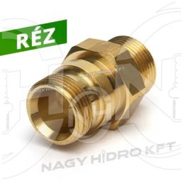 TR22-TR22 KÜLSŐ/KÜLSŐ FIX MENETES ÁTALAKÍTÓ ADAPTER MAGASNYOMÁSÚ MOSÓKHOZ, RÉZ KIVITEL (EASY-LOCK) - KAR-KK-TR22