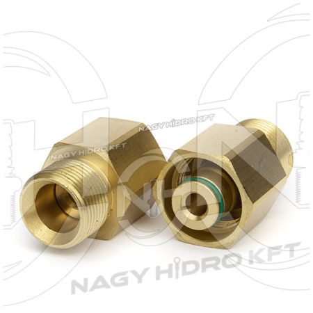 TR22 F K-LOCK - M22X1,5 FIX ÁTALAKÍTÓ MAGASNYOMÁSÚ MOSÓKHOZ, RÉZ KIVITEL (EASY-LOCK) - KAR-TR22FM22