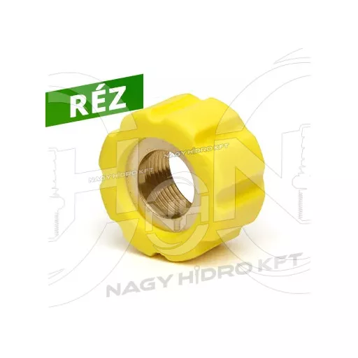 M22x1,5 RÉZ MAGASNYOMÁSÚ HOLLANDER SÁRGA SZÍNBEN, RÖVID KIVITEL L=16mm (KARCHER) - KARRS-2215-L16