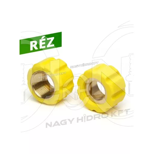 M22x1,5 RÉZ MAGASNYOMÁSÚ HOLLANDER SÁRGA SZÍNBEN, RÖVID KIVITEL L=16mm (KARCHER) - KARRS-2215-L16