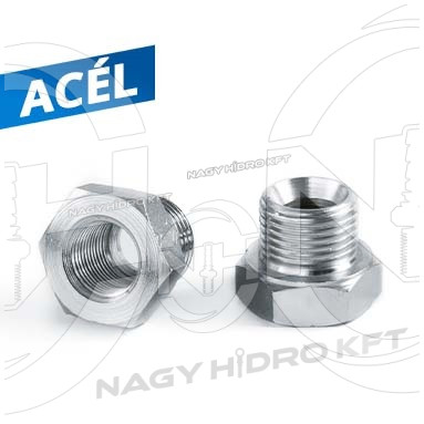 1/2"-M12x1,5 BSP/METRIKUS KB-S MENETTEL, FIX RÖVIDÍTETT EGYENES KÖZCSAVAR