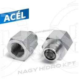   11/16"-3/8" ORFS/BSP KB-S MENETTEL, FIX EGYENES VÁLTÓ ADAPTER / KÖZCSAVAR