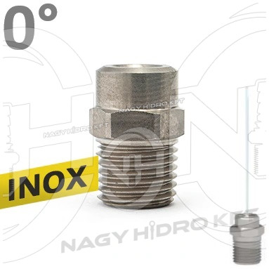 0ˇ 030 1/4" NPT KÜLSŐ MENETES MOSÓ FÚVÓKA, INOX KIVITELBEN (NAGYNYOMÁSÚ TISZTÍTÓHOZ)