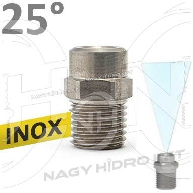 25ˇ 030 1/4" NPT KÜLSŐ MENETES MOSÓ FÚVÓKA, INOX KIVITELBEN (NAGYNYOMÁSÚ TISZTÍTÓHOZ)