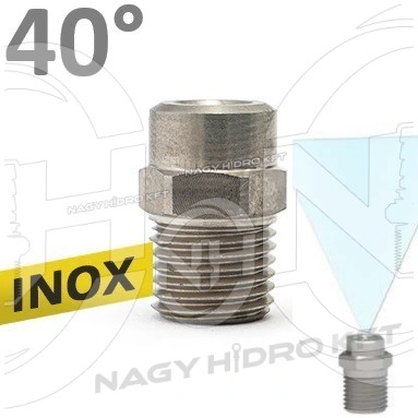 40ˇ 030 1/4" NPT KÜLSŐ MENETES MOSÓ FÚVÓKA, INOX KIVITELBEN (NAGYNYOMÁSÚ TISZTÍTÓHOZ)