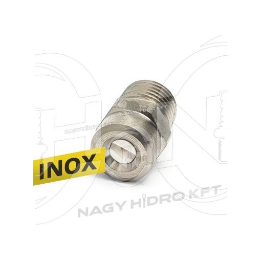 40ˇ 060 KERÁMIA BETÉTES 1/4" NPT KÜLSŐ MENETES MOSÓ FÚVÓKA, INOX KIVITELBEN (NAGYNYOMÁSÚ TISZTÍTÓHOZ) - KMFI-K40060