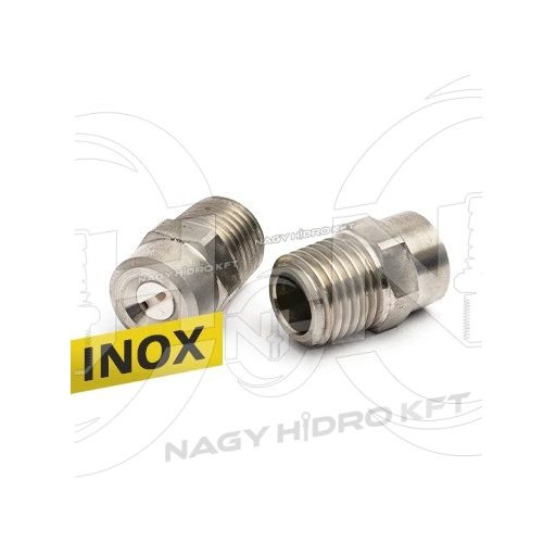 40ˇ 060 KERÁMIA BETÉTES 1/4" NPT KÜLSŐ MENETES MOSÓ FÚVÓKA, INOX KIVITELBEN (NAGYNYOMÁSÚ TISZTÍTÓHOZ) - KMFI-K40060
