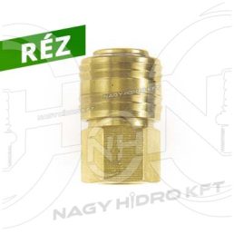 G3/8" RÉZ, BELSŐ MENETES PNEUMATIKUS GYORSCSATLAKOZÓ HÜVELY - LRBH-B38