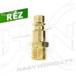 M16x1,5 RÉZ, KÜLSŐ MENETES PNEUMATIKUS GYORSCSATLAKOZÓ DUGÓ - LRKK-M1615