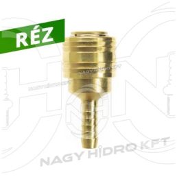 6mm RÉZ, TÖMLŐVÉGES PNEUMATIKUS GYORSCSATLAKOZÓ HÜVELY - LRTH-06