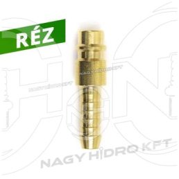 6mm RÉZ, TÖMLŐVÉGES PNEUMATIKUS GYORSCSATLAKOZÓ DUGÓ - LRTK-06