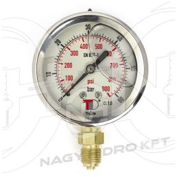 0-2,5 BAR, MANOMÉTER/NYOMÁSMÉRŐ ÓRA 63mm ALSÓ 1/4" KIVEZETÉSSEL - MAN-63A-02-5