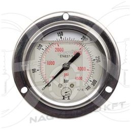 -1-0 BAR, VACUUM MÉRŐ MANOMÉTER 63mm HÁTSÓ 1/4" KIVEZETÉSSEL - MANV-63H-1-0