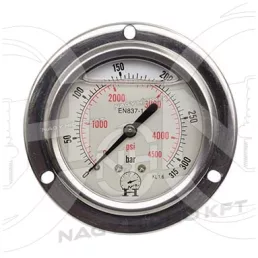   -1-0 BAR, VACUUM MÉRŐ MANOMÉTER 63mm HÁTSÓ 1/4" KIVEZETÉSSEL