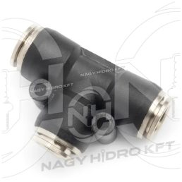 DN10 T-IDOM PUSH-IN DUGASZOLHATÓ CSATLAKOZÓ, MŰANYAG / FÉM KIVITEL - MFPE-10