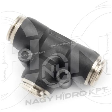 DN10 T-IDOM PUSH-IN DUGASZOLHATÓ CSATLAKOZÓ, MŰANYAG / FÉM KIVITEL - MFPE-10