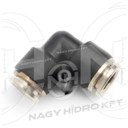 DN10 L-IDOM PUSH-IN DUGASZOLHATÓ CSATLAKOZÓ, MŰANYAG / FÉM KIVITEL - MFPV-10