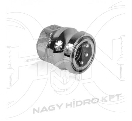 3/8" BSP BELSŐ MENETES GYORSCSATLAKOZÓ HÜVELY, MAGASNYOMÁSÚ MOSÓKHOZ, ROZSDAMENTES / INOX