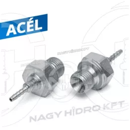 DN02 1/4" BSP COLOS KÜLSŐ MENETES MÉRŐPONT TÖMLŐ CSATLAKOZÓ 60ˇ KÚPPAL - MPAGR-0214