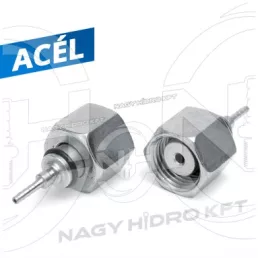 DN02 1/8" BSP COLOS EGYENES MÉRŐPONT TÖMLŐ CSATLAKOZÓ 60ˇ KÚPPAL - MPDKR-0218