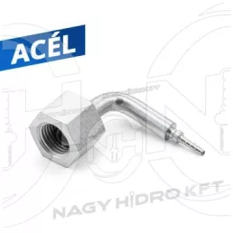   90ˇ DN02 1/2" BSP MENETES MANOMÉTER TÖMLŐ CSATLAKOZÓ, MÉRŐPONTOKHOZ