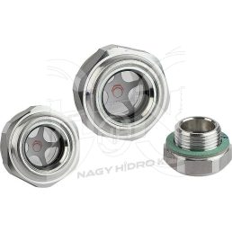 1" BSP ALUMINIUM OLAJKÉMLELŐ / TARTÁLY ELLENÖRZŐ ABLAK  - OKAB-01