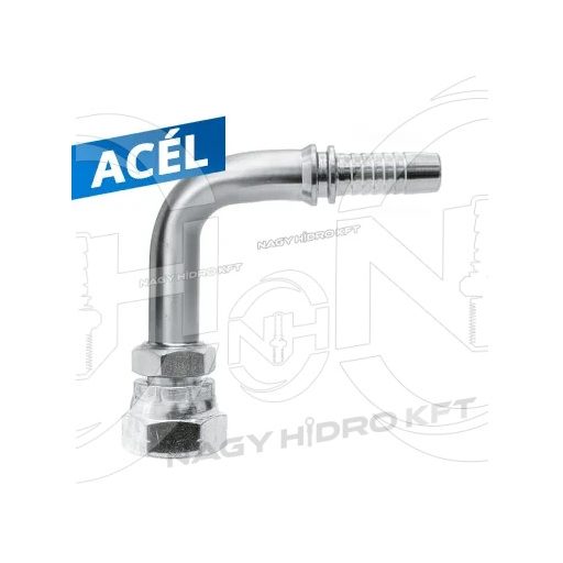 90ˇ DN10 11/16" HOSSZÍTOTT ORFS COLOS LAPON TÖMÍTŐ HIDRAULIKA CSATLAKOZÓ - ORFSH-H90101116