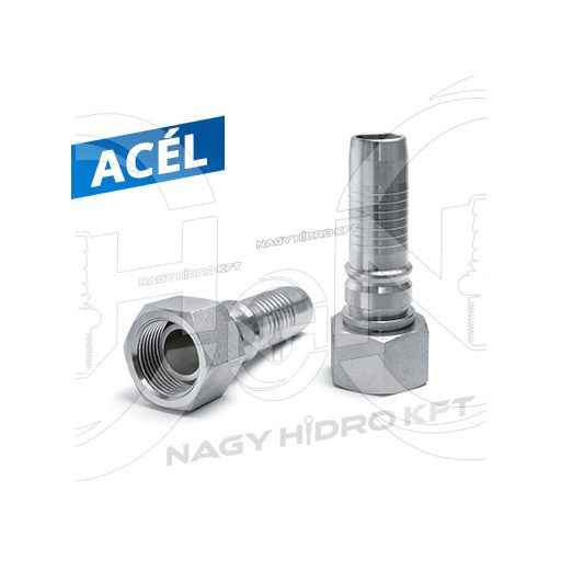 DN25 1.7/16" ORFS COLOS EGYENES HIDRAULIKA TÖMLŐ CSATLAKOZÓ LAPON TÖMÍTŐ, INTERLOCK KISZAKADÁS BIZTOS - ORFSHI-25-1-716