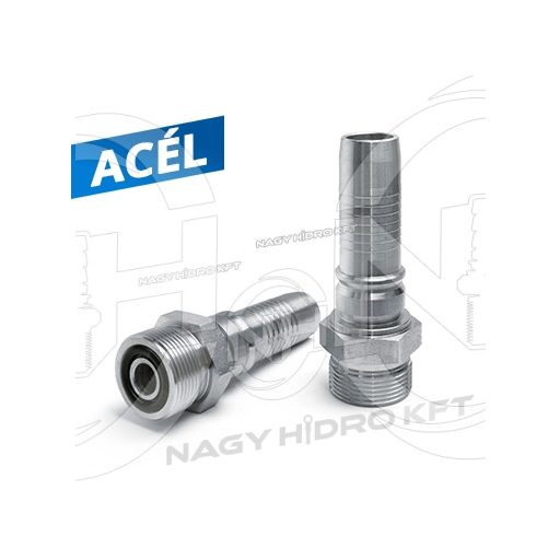 DN32 1.11/16" ORFS COLOS KÜLSŐ MENETES HIDRAULIKA TÖMLŐ CSATLAKOZÓ LAPON TÖMÍTŐ, INTERLOCK KISZAKADÁS BIZTOS - ORFSKI-32-1-1116