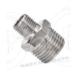 1" BSPT KÚPOS COLOS KÜLSŐ/KÜLSŐ MENETES PNEUMATIKUS ADAPTER / KÖZCSAVAR (RÉZ KIVITEL) - PAKK-01-BSPT