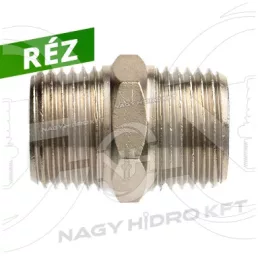   1/4"-3/8" BSPT KÚPOS COLOS KÜLSŐ/KÜLSŐ MENETES PNEUMATIKUS ADAPTER / KÖZCSAVAR (RÉZ KIVITEL)