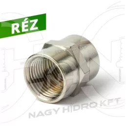   1/4"-3/8" BSP BB FIX REDUKÁLÓ EGYENES PNEUMATIKUS ÖSSZEKÖTŐ ADAPTER (RÉZ KIVITEL)
