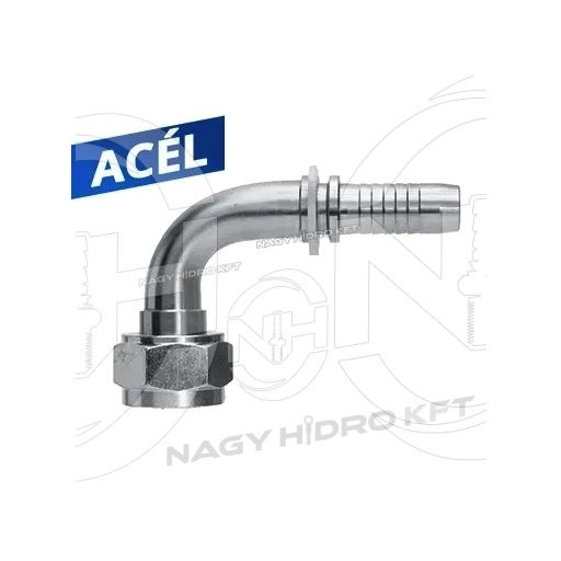 PB GÁZ CSATLAKOZÓ, 90ˇ DN10=3/8" 1/2" BALOS HOLLANDERREL - PBG-901012B