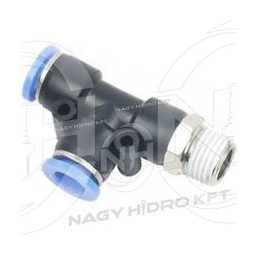 2xDN06 1/4" BSPT COLOS KÜLSŐ MENETES T-IDOM, PUSH-IN DUGASZÓLHATÓ CSATLAKOZÓ - PBT-0614