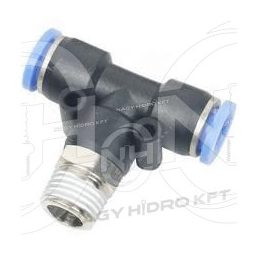2xDN04 1/8" BSPT COLOS KÜLSŐ MENETES T-IDOM, PUSH-IN DUGASZÓLHATÓ CSATLAKOZÓ - PDT-0418