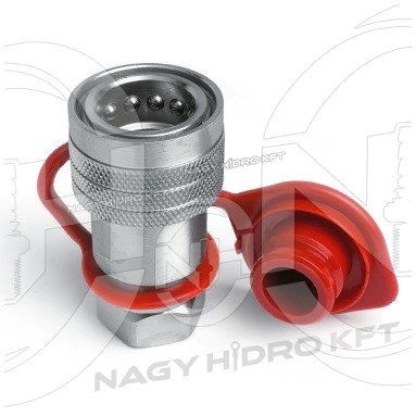 DN25 PIROS PORVÉDŐ GYORCSATLAKOZÓ HÜVELYHEZ (PUSH PULL ISO-A PPV3) - PGH-P25
