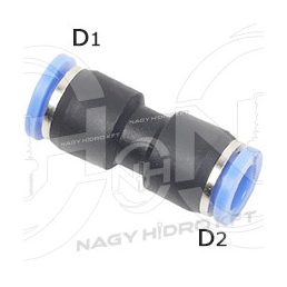 DN10-DN08 EGYENES VÁLTÓ PUSH-IN DUGASZÓLHATÓ CSATLAKOZÓ - PGV-1008