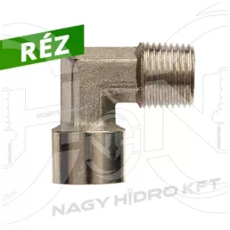   1/2" BSP COLOS PNEUMATIKUS L-IDOM KÜLSŐ/BELSŐ KÚPOS MENETTEL (RÉZ KIVITEL)